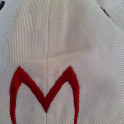 White Speed Racer baseball cap with red logo