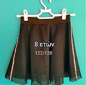 8 ετών μαύρη φούστα miss image 122/128 με δίχτυ, λάστιχο στη μέση