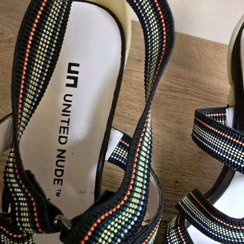 United Nude women's high-heeled sandals used, multicolor leather