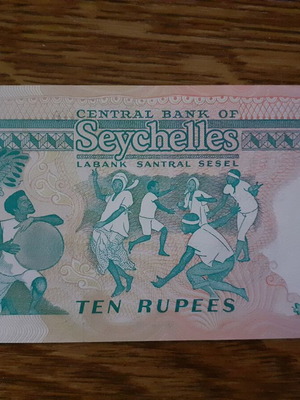 Seychelles 10 Rupees Banknote 1989 new