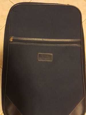 Travel suitcase used, blue, dimensions 53x37x18cm