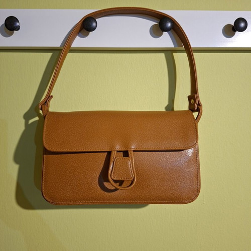 Vintage Y2K shoulder bag tan camel NKI brand new