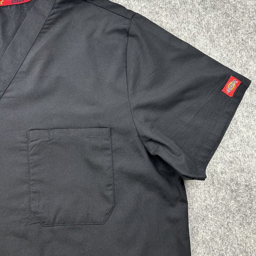 Dickies medical nurse shirt men's large black used with pockets