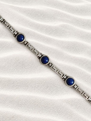 Handmade Gianni Silver Bracelet 925 with Lapis Lazuli Stones new