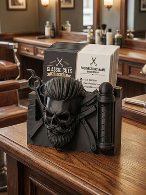 Barber Business Card Holder καινούργιο
