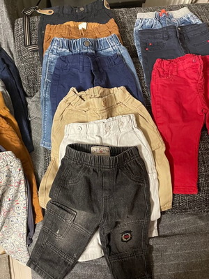 Baby pants like new, pack of 17 pieces, sizes 3-12 months