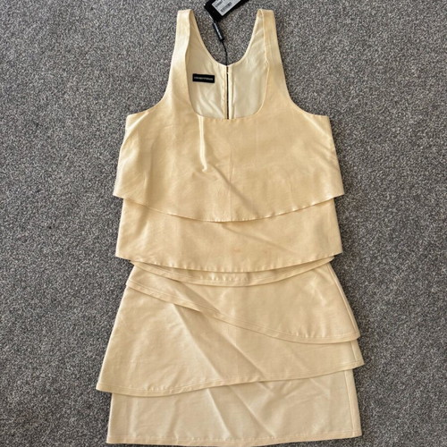 Emporio Armani beige top and skirt set like new size 38