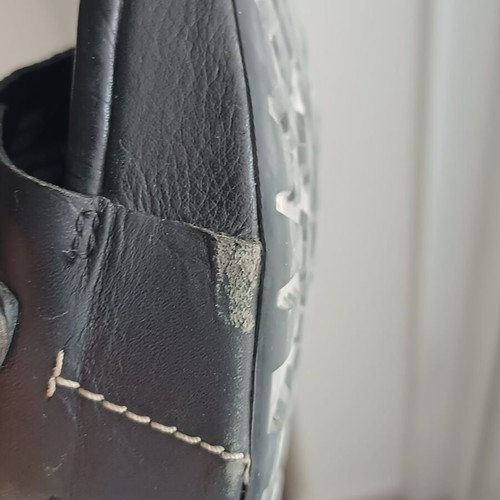 Timberland sandals size 38.5 used, black leather, 5cm heel