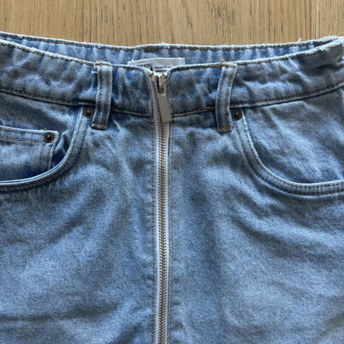 Denim skirt Zara size XS like new, length 39cm, blue
