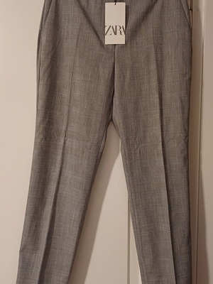 Zara pants new with tag, size EUR 38, gray checkered