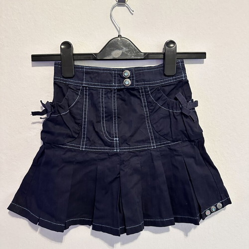 Esprit girls' skirt, dark blue with pleats, age 8
