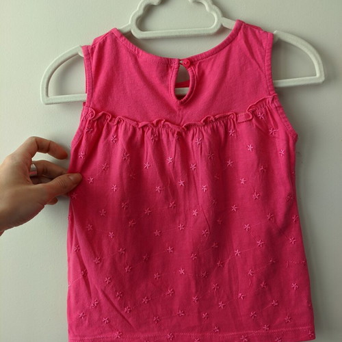 Fagottino summer t-shirt for 3 years old, fuchsia, used with pastel pink gift