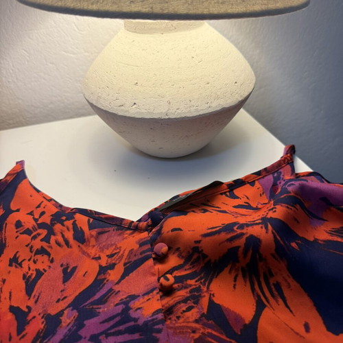 Women's top with floral colorful pattern, like new, XS