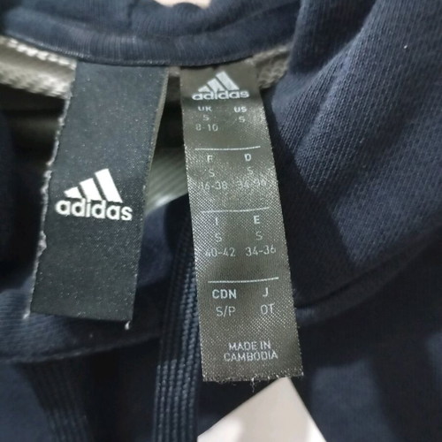 Crop Adidas sweatshirt size S like new, black and white