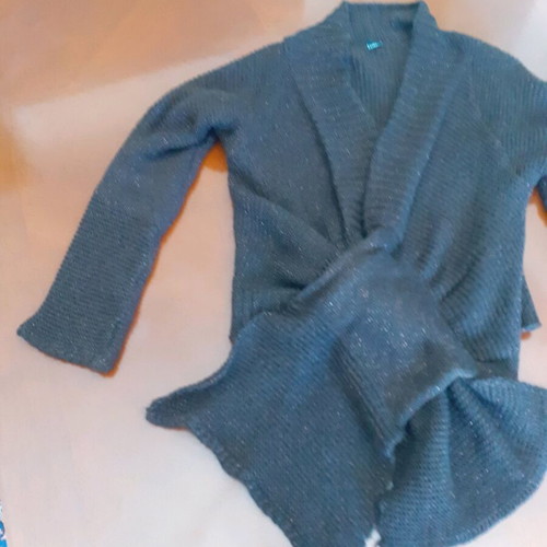 Knitted dress like new, brown, Lolita, wool and polyester