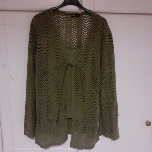 Top set with cardigan like new, size L, mohair autumn-winter fabric