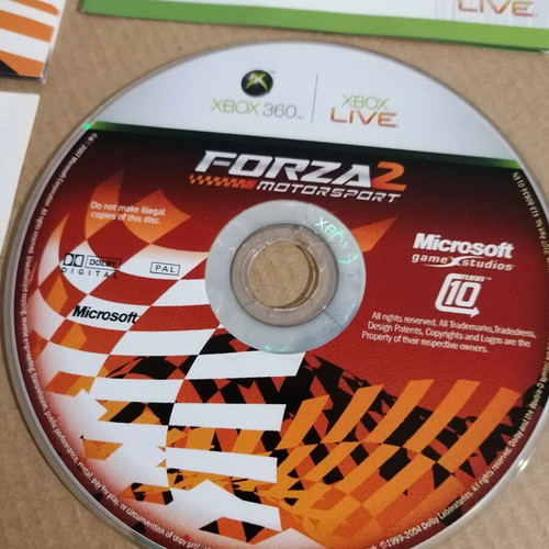 Forza Motorsport 2 Xbox 360 manual and broken disc