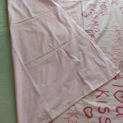 Single duvet cover like new, 100% cotton, pink shades