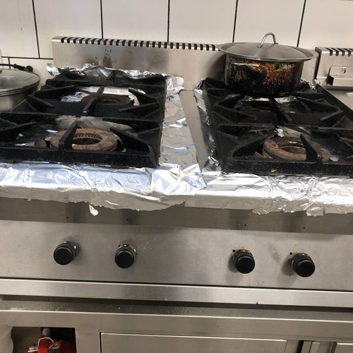 VIMITEX gas stove used, 4 burners, dimensions 80x70x43 cm