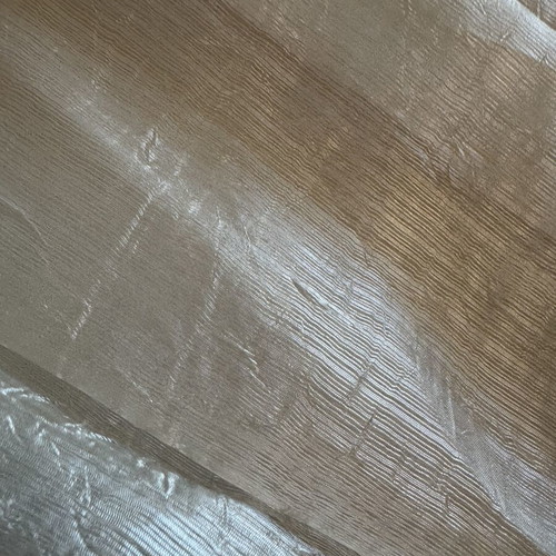 Luxury organza curtain ecru/champagne 220x700 cm like new with hooks