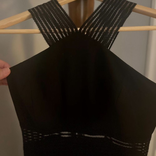Midi black evening dress like new, size medium, On Line