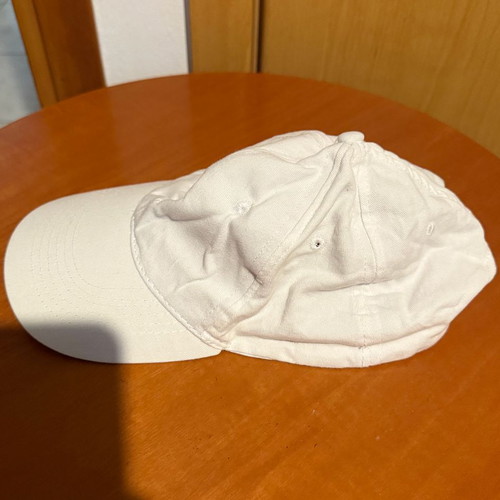 White Cotton Hat used, adjustable unisex 59cm