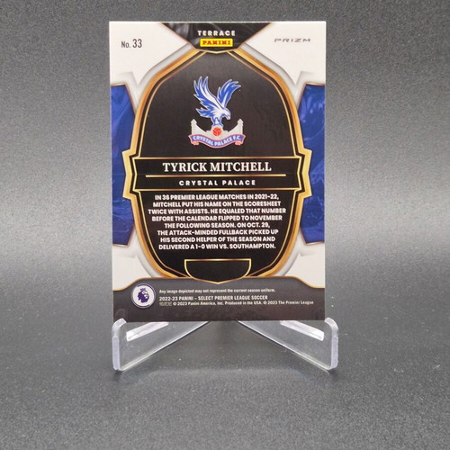 2023 Select Premier League Terrace Pink Ice Prizm Tyrick Mitchell #39 Crystal Palace card
