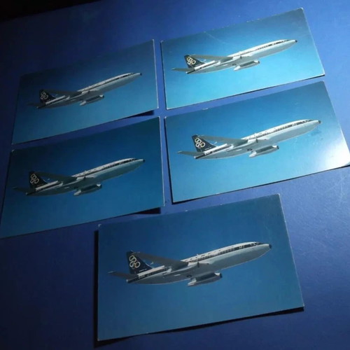Olympic Airlines Boeing 737 Postcards new, pack of 5, 1970s-1980s