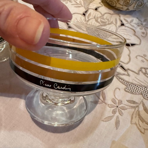 Vintage Pierre Cardin ice cream bowls set of 6, new