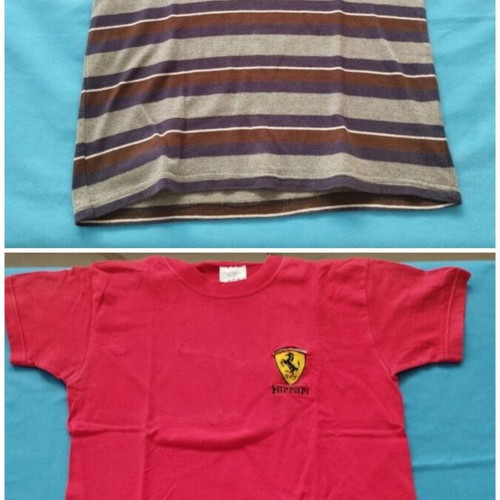 Set of 2 children's shirts 140cm Ferrari and Lapin House like new