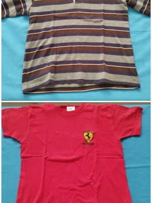 Set of 2 children's shirts 140cm Ferrari and Lapin House like new