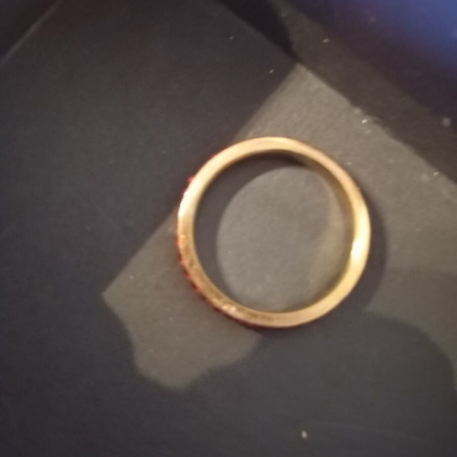 Silver ring gold plated, new, size 59, with stamps inside