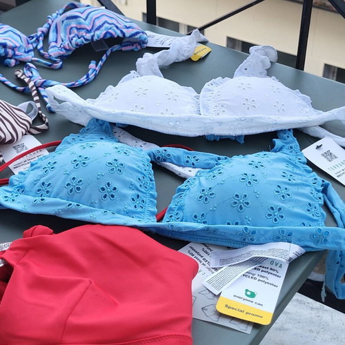 Terranova bikini tops new, white and blue, sizes S and M
