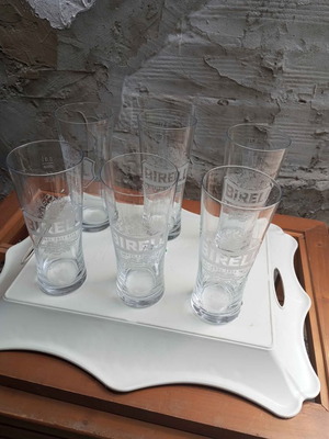 Birell glasses set of 6, new