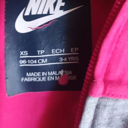 Nike hoodie jacket for girl 3-4 years like new, fuchsia