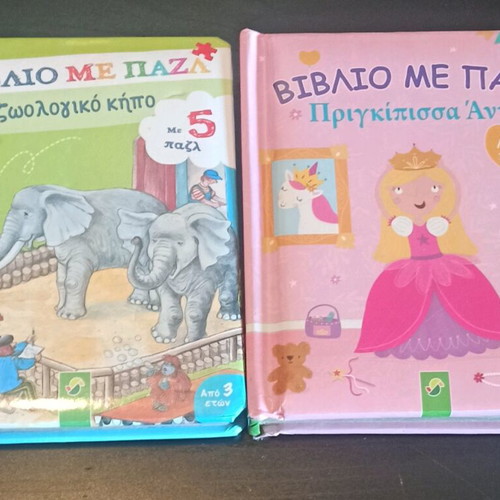 Puzzle books used, set of 2 pieces