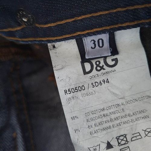 Dolce & Gabbana men's designer jeans W30 L36 very low rise regular fit like new, blue