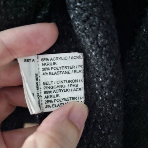 Mango cardigan like new, gray, size M with belt