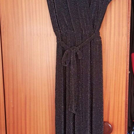 One-piece jumpsuit new with silver thread, size L-XL, black