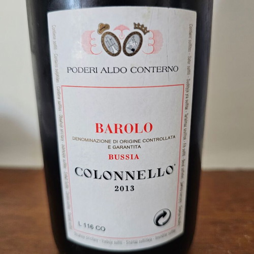 Barolo Bussia Colonnello 2013 wine, Poderi Aldo Conterno