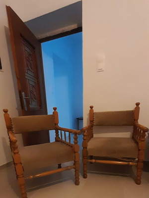 Vintage salon set used with two-seater sofa and two armchairs