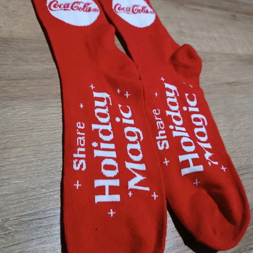 Coca Cola Christmas socks new, red