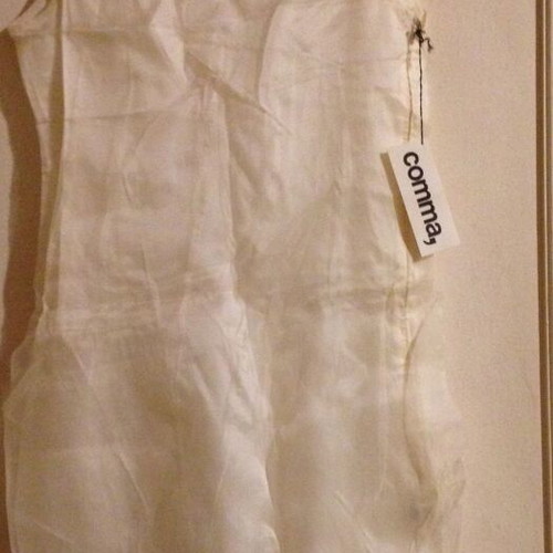 White vintage dress 100% silk comma No40 new