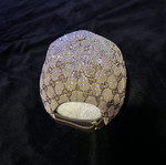 Brown hat with diamonds, size M