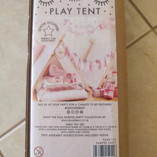 Ginger Ray Play Tent new, indoor wooden frame