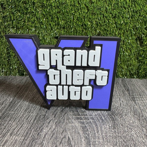 Grand Theft Auto VI διακοσμητικό logo 3D print καινούργιο