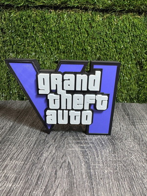Grand Theft Auto VI διακοσμητικό logo 3D print καινούργιο