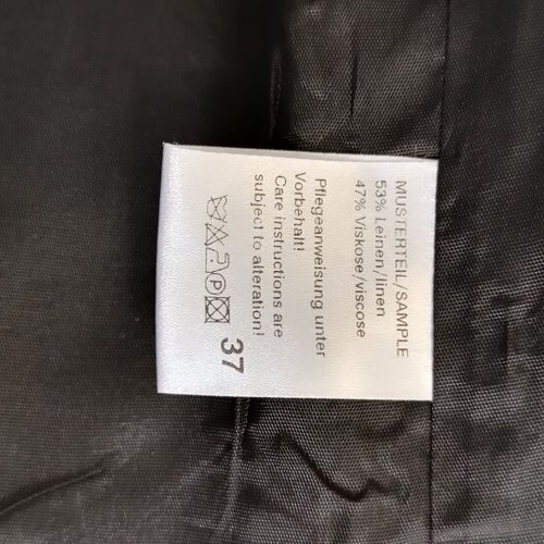 Orwell jacket with stripes and ivory buttons like new, black, size M