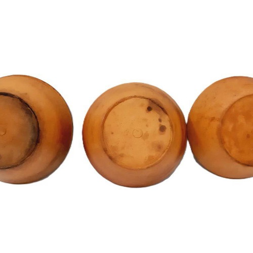 Rustic terracotta clay bowls set of 3 used