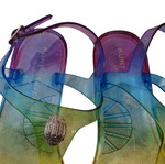 Kurt Geiger Maddison Rainbow Jelly Flat Sandals Size 39 New